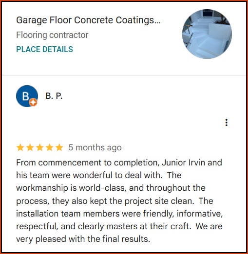 Review of Garage Floor Concrete Coatings By B. P.