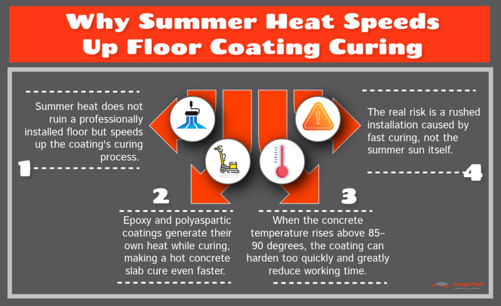 Why Summer Heat Speeds Up Floor Coating Curing