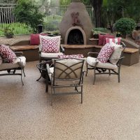Natural Colored Full Chip Coating on Patio