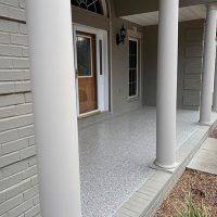 White Stone Front Porch